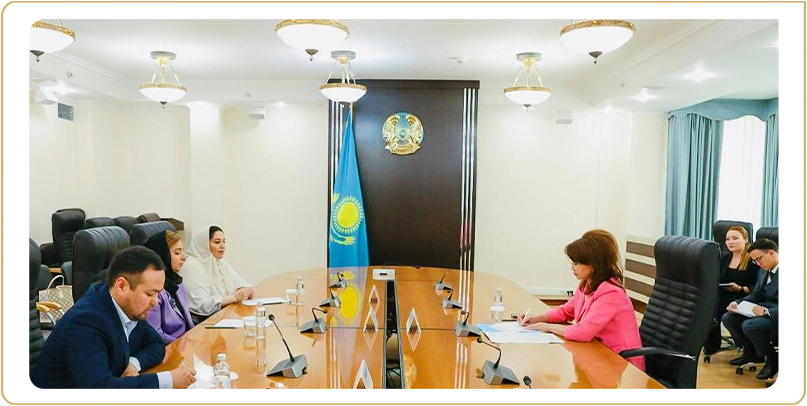 H.E. Dr. Afnan Alshuaiby, Executive Director of WDO, Met with H.E. Ms. Aida Balaeva, Minister of Culture and Information of the Republic of Kazakhstan